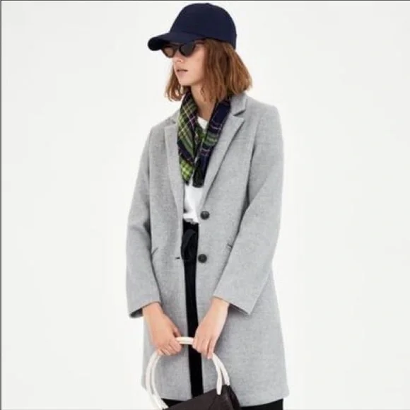 Zara Gray Outerwear Coat XS - Picture 3 of 11